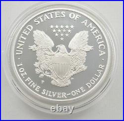 1994 American Silver Eagle Proof 1 Oz. Silver Bullion Velvet Box & COA KEY