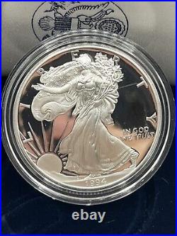 1994 -P American Eagle Silver Proof Dollar No BOX + COA