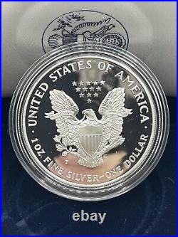 1994 -P American Eagle Silver Proof Dollar No BOX + COA