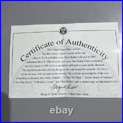 1994-P American Silver Eagle PROOF 1 Oz Silver Coin & Box & COA