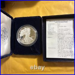 1994-P ONE OUNCE SILVER AMERICAN EAGLE ONE DOLLAR PROOF COIN With BOX & COA