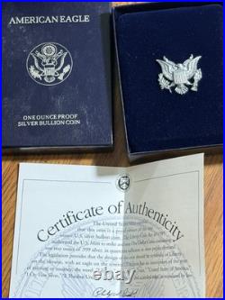 1994-P SILVER EAGLE? PROOF KEY DATE ORIGINAL U. S. MINT BOX withCOA PR70