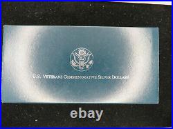 1994 US Veterans Commemorative Silver Proof Dollar Set with Box and COA Z945