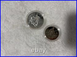 1994 World Cup Soccer Commemorative Two-Coin 90% Silver Proof Set Box & COA