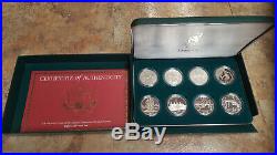 1995-1996 Atlanta Olympic Games 8-coin Proof Silver Dollar Set with Box & COA ^