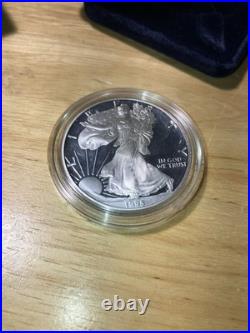 1995 $1 Proof American Silver Eagle with Box & COA