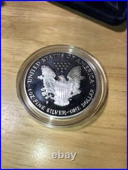 1995 $1 Proof American Silver Eagle with Box & COA