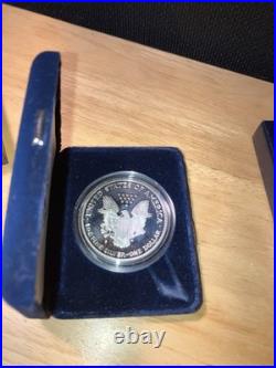 1995 $1 Proof American Silver Eagle with Box & COA