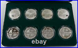 1995-P Olympic Commemorative Proof Silver Dollars 8 Coin Set withBox & COA