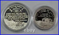 1995 S Civil War Battlefield Silver Proof Coins in Box