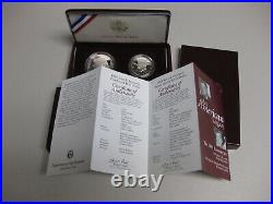1995 Special Olympic Commemorative 2pc Kennedy Proof Set with Box & COA