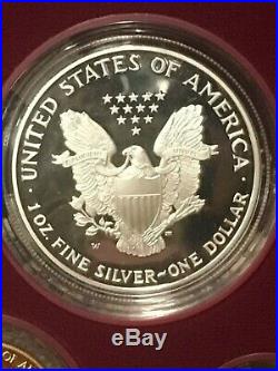 1995-W 10th Anniversary American GOLD & SILVER Eagle Proof Set Box