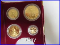 1995-W American Eagle 10th Anniversary Gold PROOF Set Box & COA, No Silver $