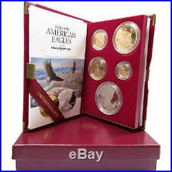 1995-W American Eagle 10th Anniversary Gold & Silver Proof Set with box & COA