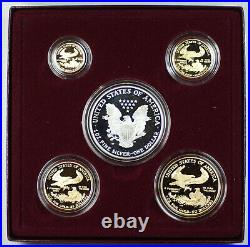 1995-W American Eagle Gold & Silver 10th Anniversary Proof 5 Coin Set in Box