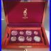 1996 Atlanta Olympic Silver and Gold 16 Proof Coin Set Orig Wood Box & Papers