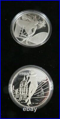 1996 Olympic Centennial 5 Country Sterling Silver Proof Coin Set WithCase & Box