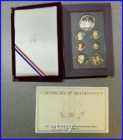 1996 Olympics Atlanta US Mint Prestige 90% Silver Proof Box Set with Box COA OGP