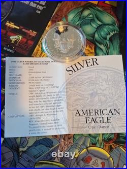 1996-P Proof 1 oz American Silver Eagle Original Box & COA Philadelphia