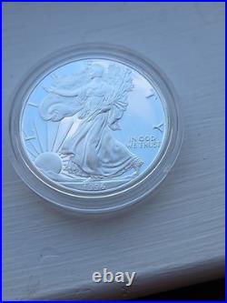 1996-P Proof 1 oz American Silver Eagle Original Box & COA Philadelphia