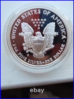1996-P Proof 1 oz American Silver Eagle Original Box & COA Philadelphia