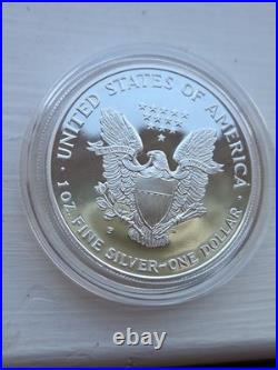 1996-P Proof 1 oz American Silver Eagle Original Box & COA Philadelphia