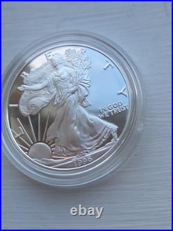 1996-P Proof 1 oz American Silver Eagle Original Box & COA Philadelphia