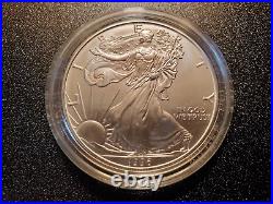 1996-P U. S. American Silver Eagle Proof In Green Velvet Case In Box