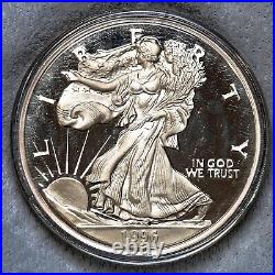 1996 Silver Eagle Half-Pound 8 oz. 999 Washington Proof Struck With COA & Box