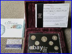 1996 UK SILVER PROOF ANNIVERSARY COLLECTION boxed/coa