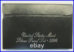 1996 US Mint Silver Proof Set with Original Mint Box and COA Free Shipping