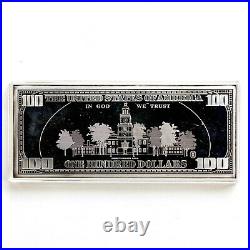 1997 $100 Ben Franklin Proof Bar in Box with COA 4 TROY OZ. 999 Fine Silver