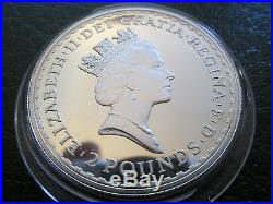 1997 Royal Mint Britannia 10th Anniv £2 Two Pound Silver Proof 1oz Coin Box Coa