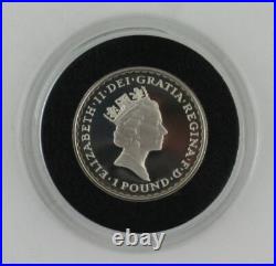 1997 Royal Mint Britannia Fine Silver Silver Proof 4-coin set, COA, Box, Sleeve