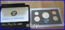 1997 S Silver Proof Set 10 Sets U. S. Mint Box and COA Investment Wholesale