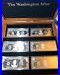 1997 Washington Mint Silver Proof. 999 6×4 Troy Oz Bills Set withWooden Box GREAT