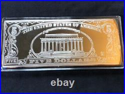 1997 Washington Mint Silver Proof. 999 6x4 Troy Oz Bills Set withWooden Box GREAT