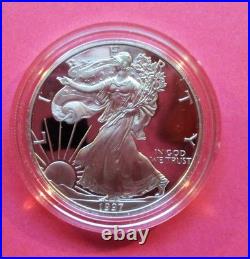 1997-p American Silver Eagle. Proof, In Capsule. No Box Of Coa. One Ounce Silver