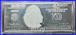 1998 $100 Quarter Pound. 999 Silver Proof Bar in Display Box with COA