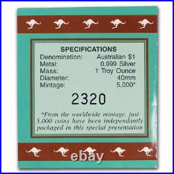 1998 Australia 1 oz Proof Silver Kangaroo (COA, No Box) SKU#277502