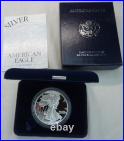 1998-P Proof American Silver Eagle Dollar $1 Box & COA US Mint Bullion OGP