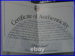 1998-P Proof American Silver Eagle Dollar $1 Box & COA US Mint Bullion OGP