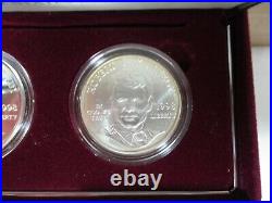 1998-S Robert F Kennedy Proof and Uncirculated Silver Dollar coins withbox & COA