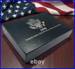 1998-S SILVER Proof Set with original U. S. Mint box and COA