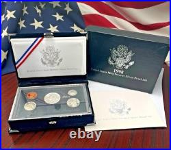 1998-S SILVER Proof Set with original U. S. Mint box and COA