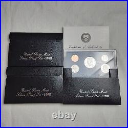 1998 US Mint Silver Proof Set with Orginal Box & COA LOT 3