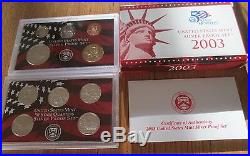 1999 2000 01 02 03 04 05 06 07 08 09 2010 Silver Proof Set US Mint Box and COA