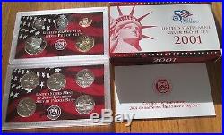 1999 2000 01 02 03 04 05 06 07 2008 2009 Silver Proof Set US Mint Box and COA