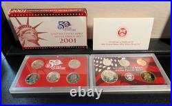 1999-2003 U. S. Proof Sets Box 10 Silver Proof Sets with State Quarters