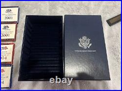 1999-2005 U. S. Mint Proof +Silver Proof Sets Gov Box Inc! No 2005 Base Proof